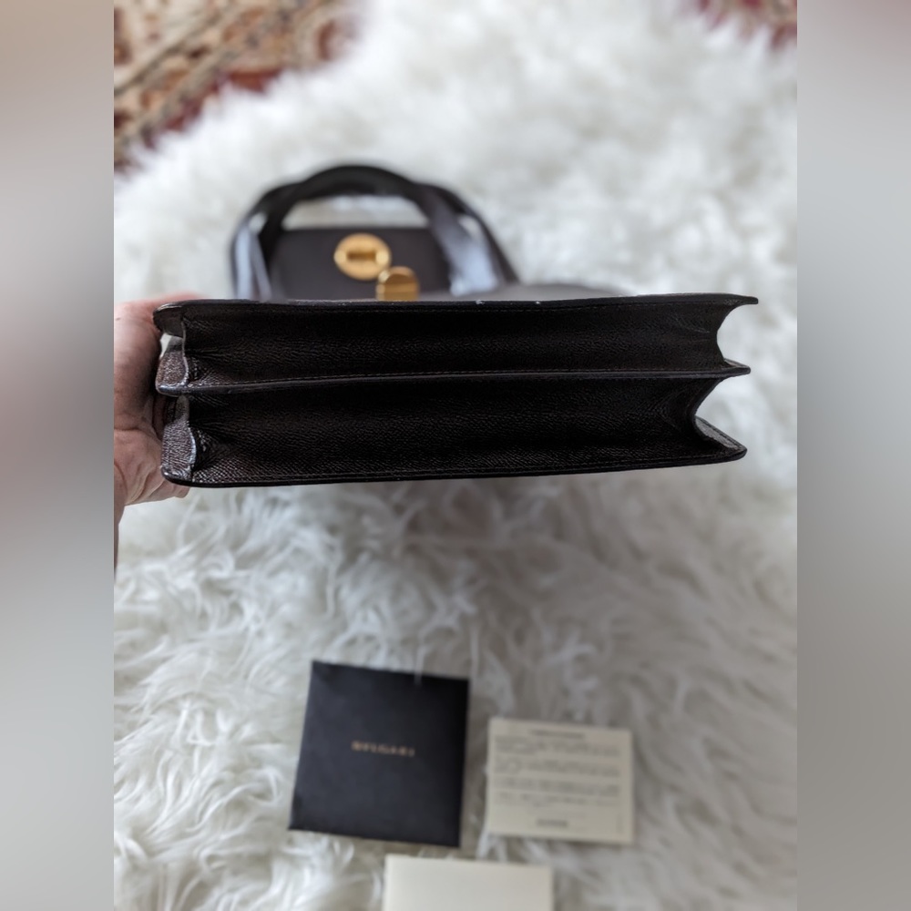 BVLGARI Black/Brown 100% Leather Shoulder Bag - Picture 9 of 16